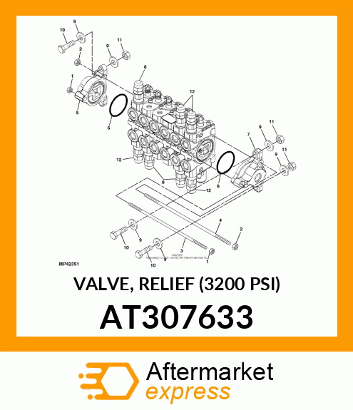 VALVE, RELIEF (3200 PSI) AT307633