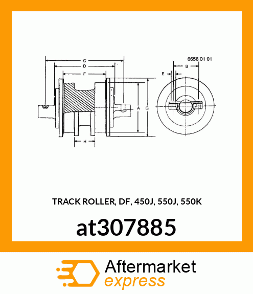 TRACK ROLLER, DF, 450J, 550J, 550K at307885