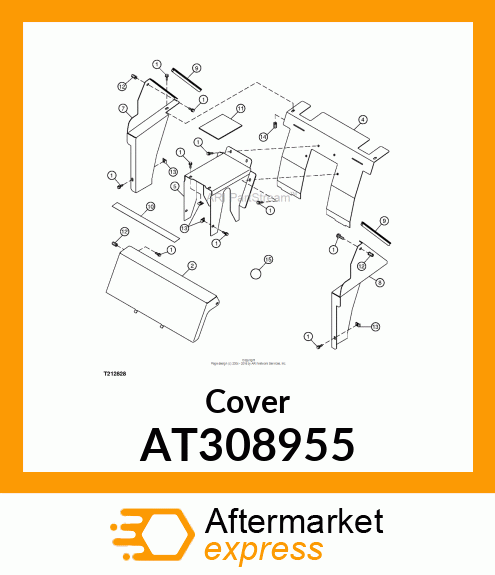 COVER, KICK PLATE WELDMENT 260 270 AT308955