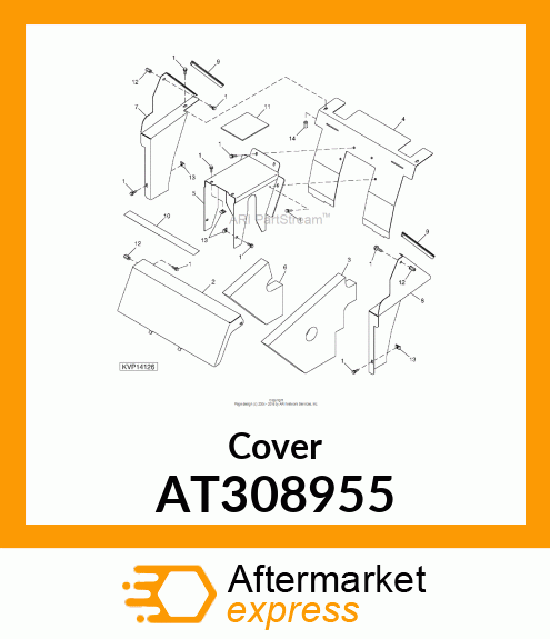 COVER, KICK PLATE WELDMENT 260 270 AT308955