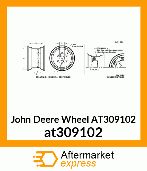 WHEEL, 24XW15L WHEEL, 24 X W15L at309102