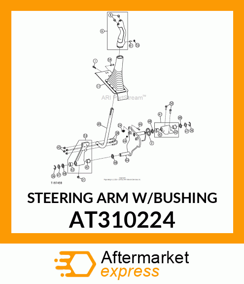 STEERING ARM W/BUSHING AT310224