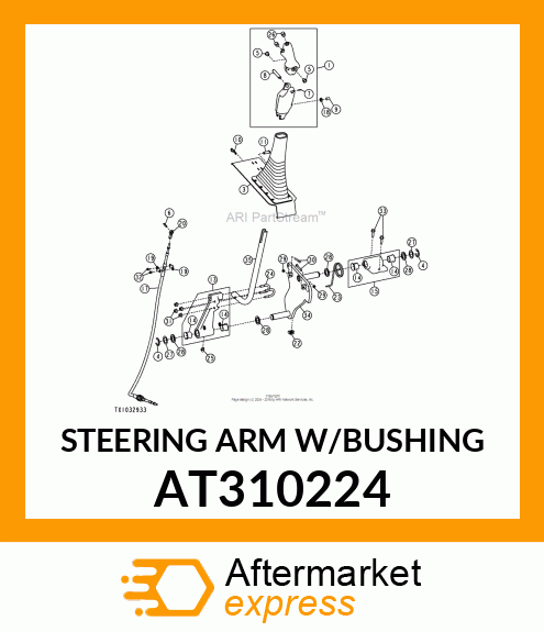 STEERING ARM W/BUSHING AT310224