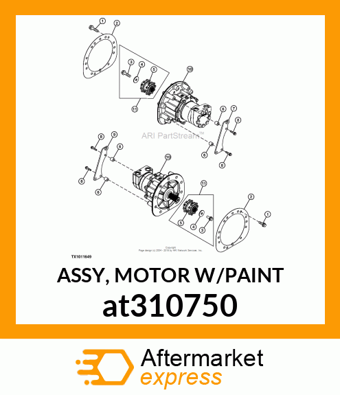 ASSY, MOTOR W/PAINT at310750