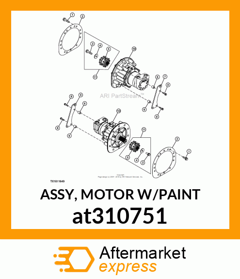 ASSY, MOTOR W/PAINT at310751