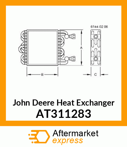 EVAPORATOR HEATER CORE AT311283