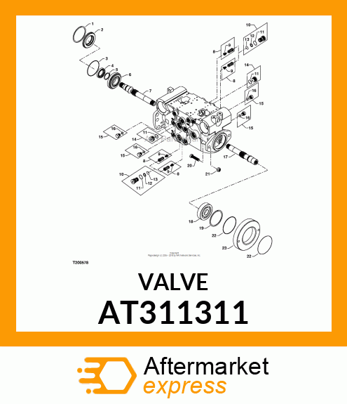 VALVE, RELIEF 5000 PSI AT311311