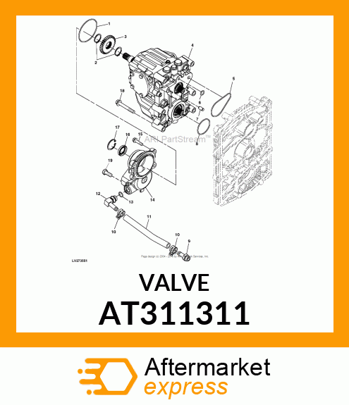 VALVE, RELIEF 5000 PSI AT311311