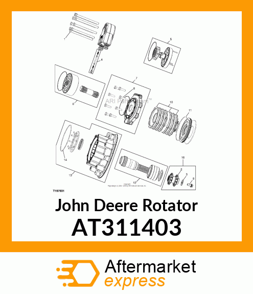 ROTATOR, GEAR SET 570 AT311403