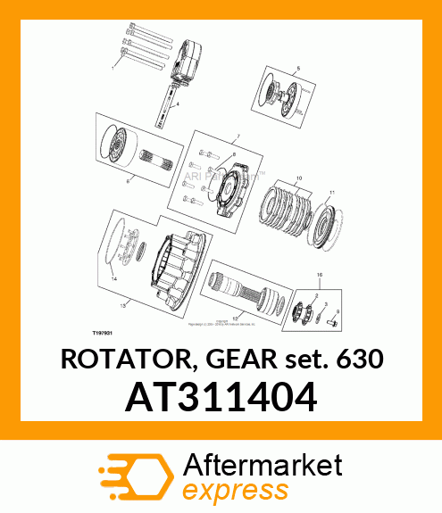 ROTATOR, GEAR SET 630 AT311404