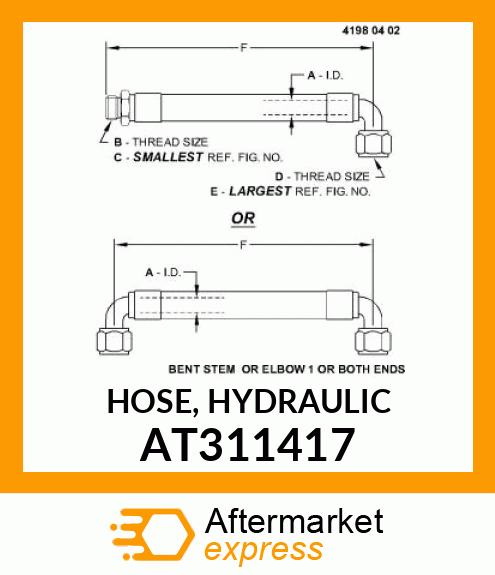 HOSE, HYDRAULIC AT311417