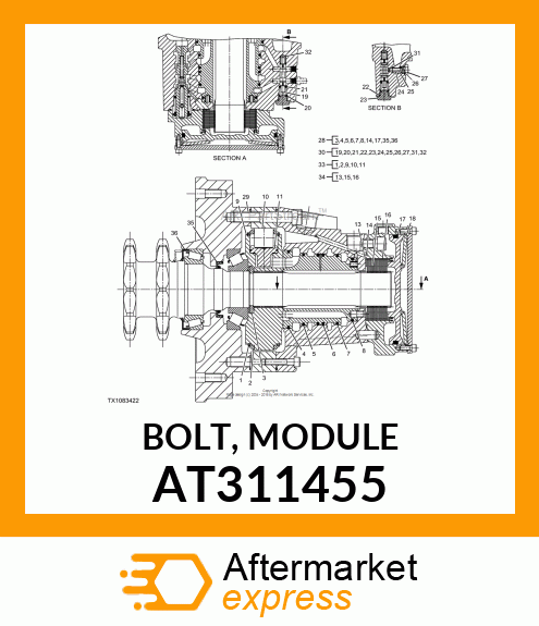 BOLT, MODULE AT311455