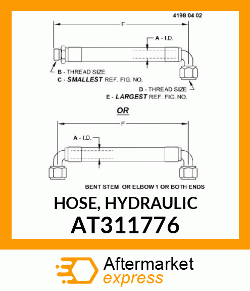 HOSE, HYDRAULIC AT311776