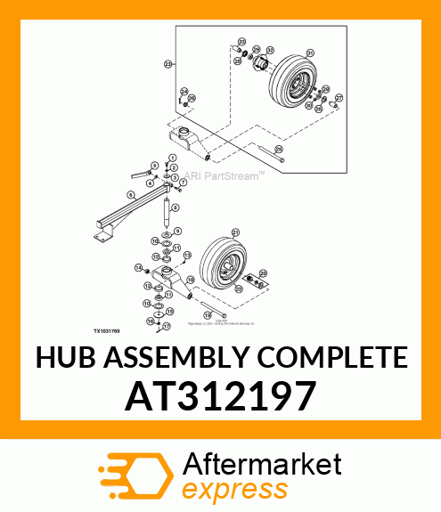 HUB ASSEMBLY COMPLETE AT312197