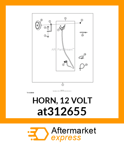 HORN, 12 VOLT at312655