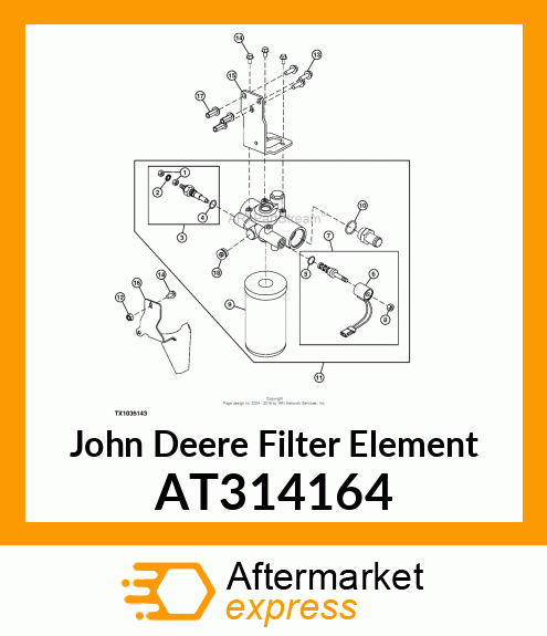 FILTER ELEMENT 3 MICRON AT314164