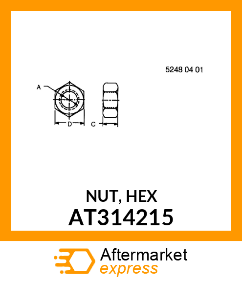 NUT, HEX AT314215