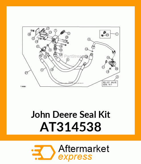 KIT, RELIEF VALVE SEAL AT314538