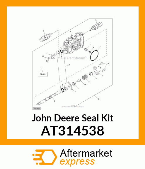 KIT, RELIEF VALVE SEAL AT314538