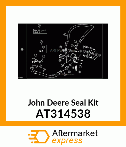 KIT, RELIEF VALVE SEAL AT314538