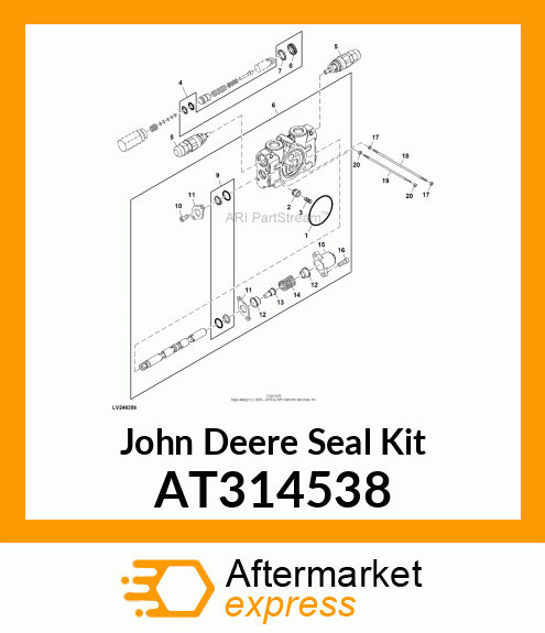 KIT, RELIEF VALVE SEAL AT314538