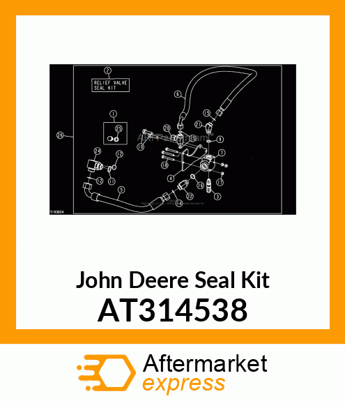 KIT, RELIEF VALVE SEAL AT314538