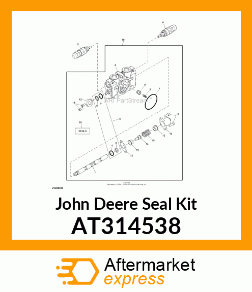 KIT, RELIEF VALVE SEAL AT314538