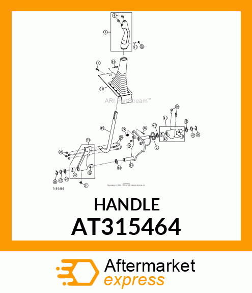 HANDLE, FIXED, LH OVERMOLDED FIXED AT315464