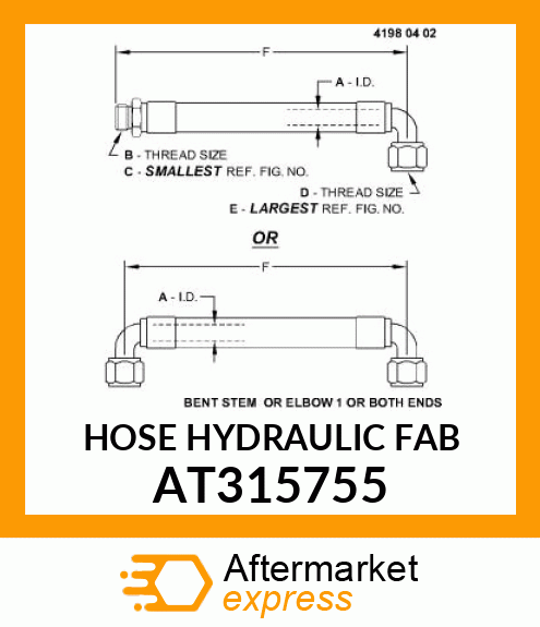 HOSE HYDRAULIC FAB AT315755