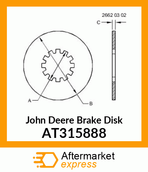 DISC, BRAKE WITH FACING AT315888