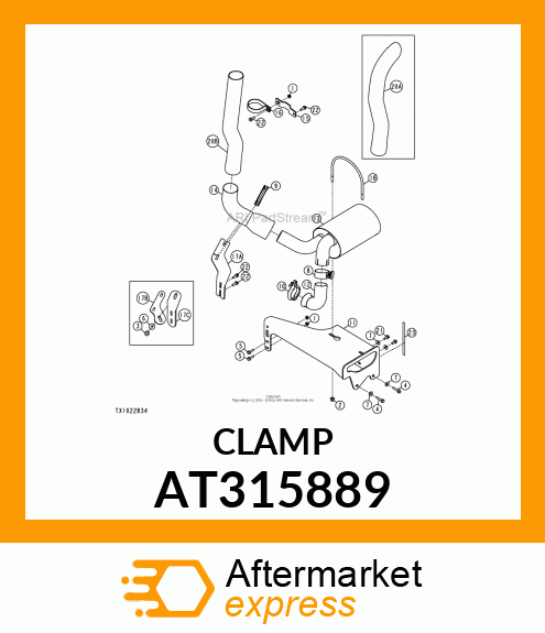CLAMP, BAND EXHAUST AT315889