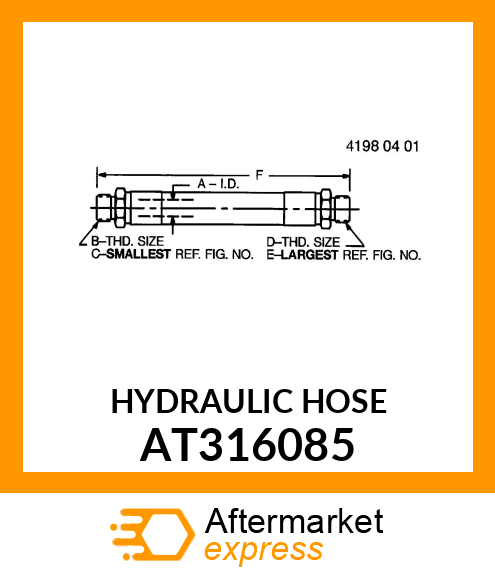 HYDRAULIC HOSE AT316085