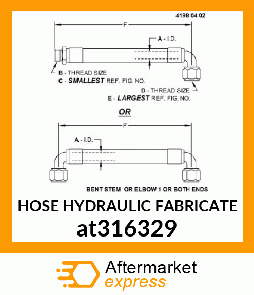 HOSE HYDRAULIC FABRICATE at316329