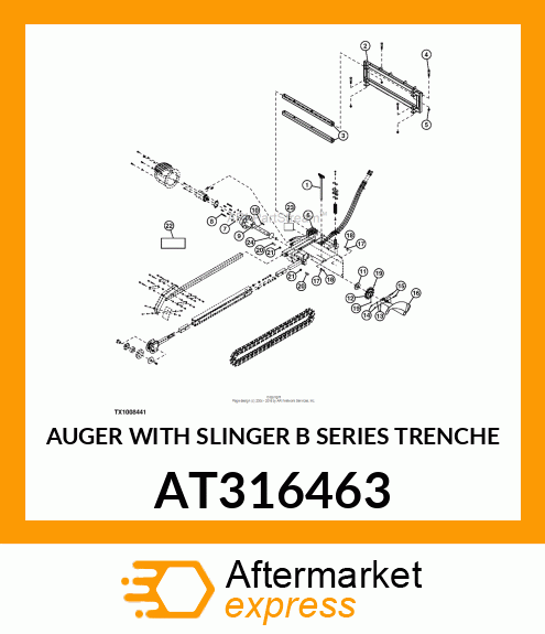 AUGER WITH SLINGER B SERIES TRENCHE AT316463