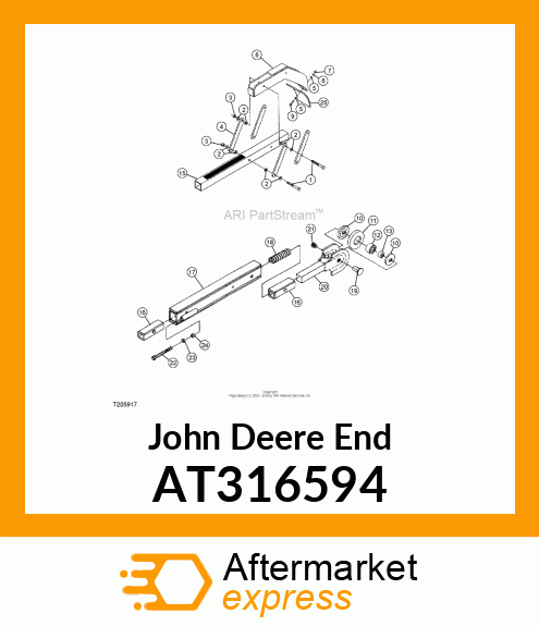 BOOM END WELDMENT B SERIES TRENCHER AT316594