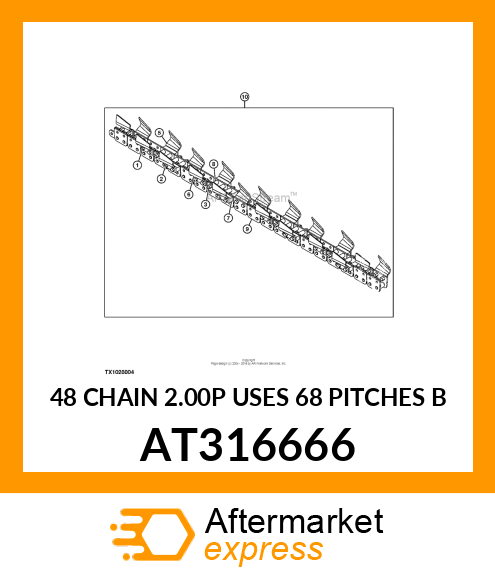 48 CHAIN 2.00P (USES 68 PITCHES) B AT316666