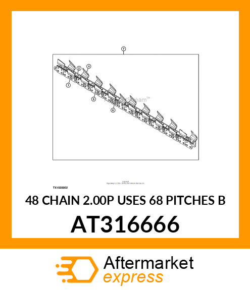 48 CHAIN 2.00P (USES 68 PITCHES) B AT316666