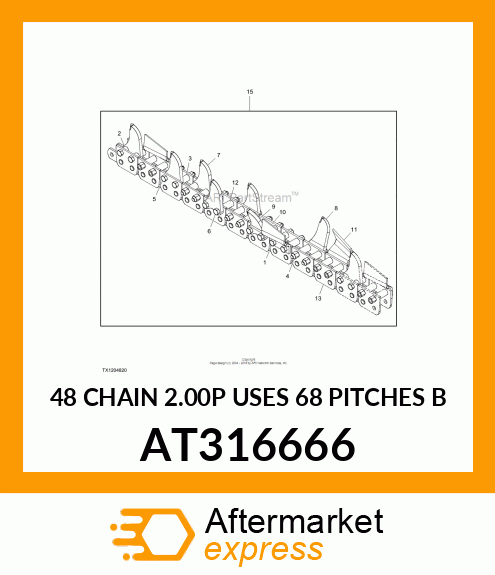 48 CHAIN 2.00P (USES 68 PITCHES) B AT316666