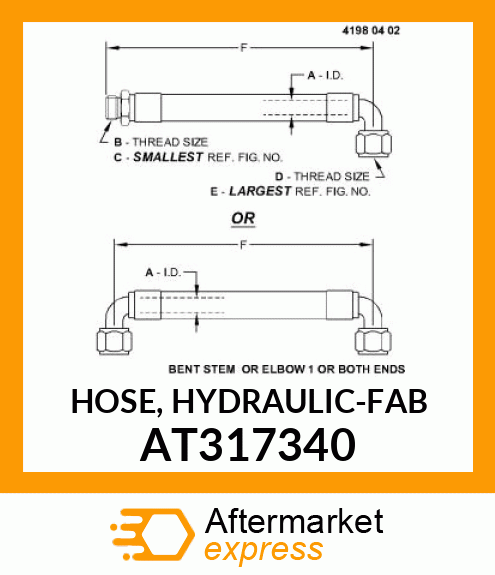 HOSE, HYDRAULIC AT317340