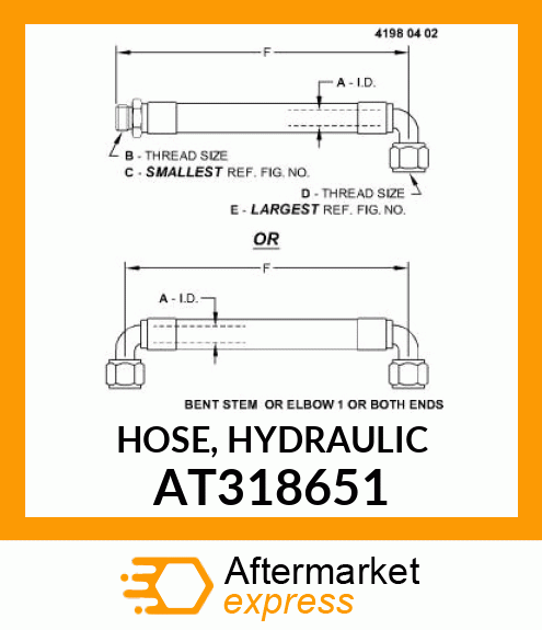 HOSE, HYDRAULIC AT318651