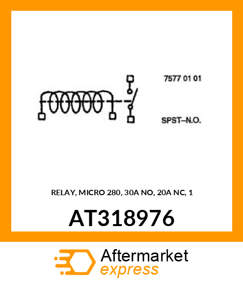 RELAY, MICRO 280, 30A NO, 20A NC, 1 AT318976