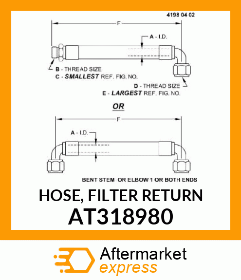 HOSE, FILTER RETURN AT318980