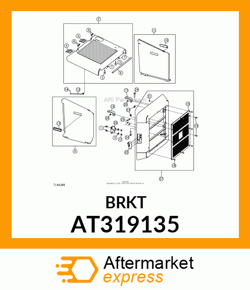 REAR STRIKER BRACKET AT319135