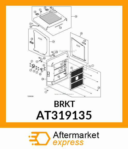 REAR STRIKER BRACKET AT319135