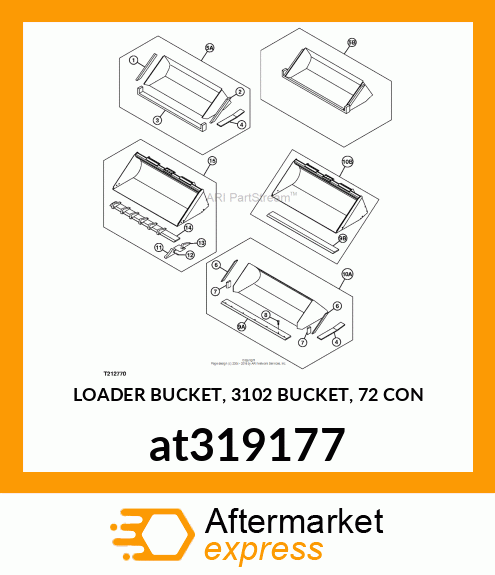 LOADER BUCKET, 3102 BUCKET, 72 CON at319177