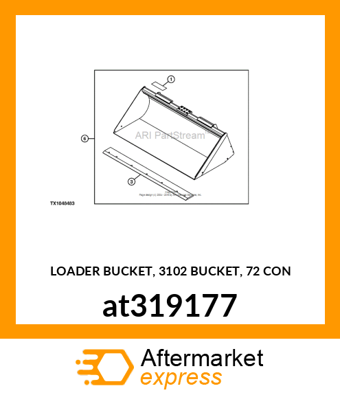 LOADER BUCKET, 3102 BUCKET, 72 CON at319177