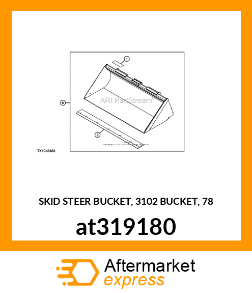 SKID STEER BUCKET, 3102 BUCKET, 78 at319180