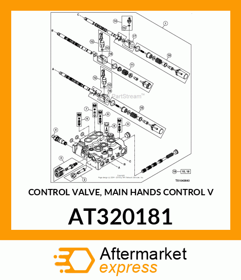 CONTROL VALVE, MAIN HANDS CONTROL V AT320181