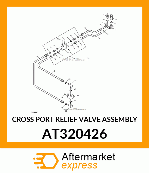 CROSS PORT RELIEF VALVE ASSEMBLY AT320426
