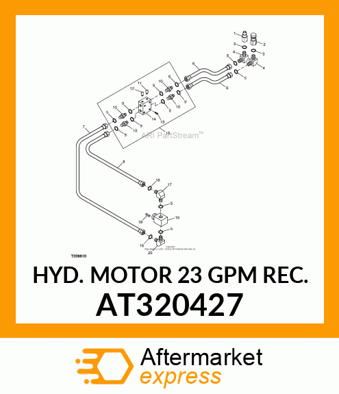 HYD. MOTOR 23 GPM REC. AT320427
